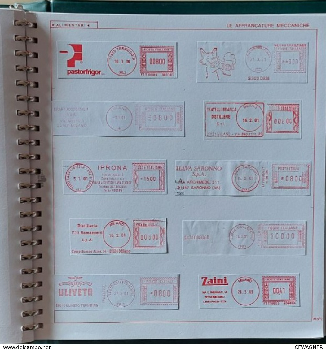 EMA Meter Freistempel Collection In Binder (+Schuber): ITALIA By BUSINESS SECTOR Diversi > 30 Pages) - Collections (with Albums)