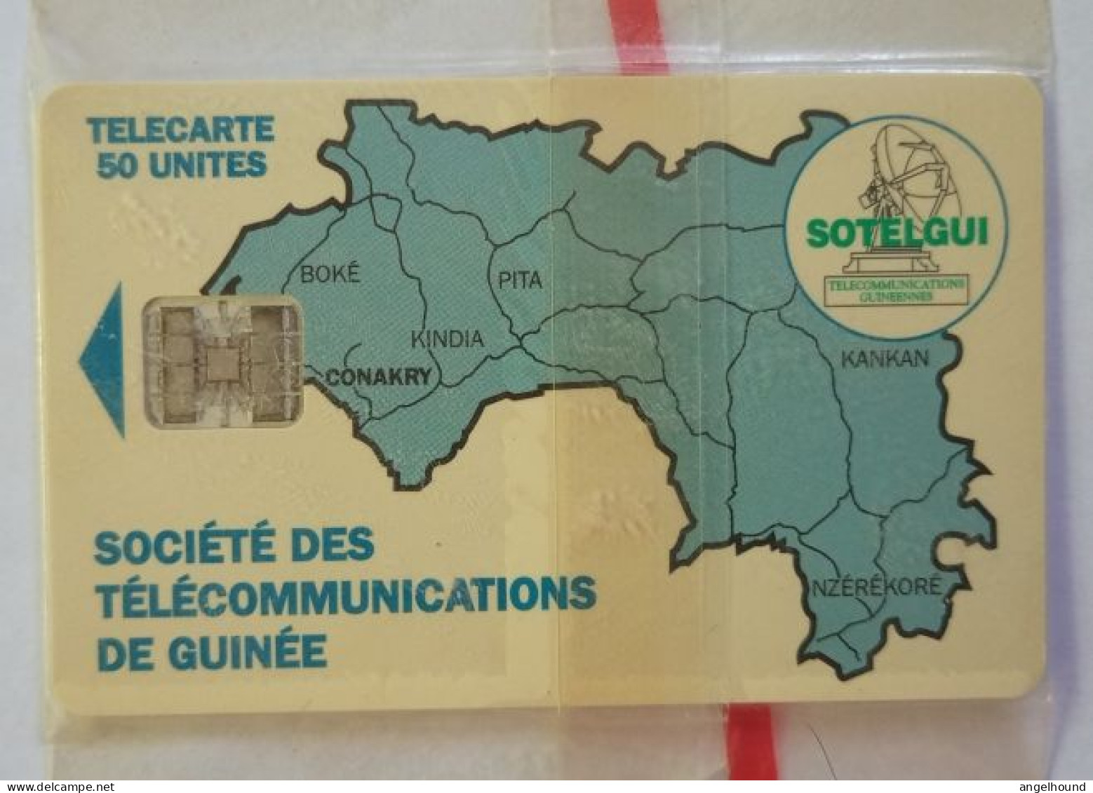 Guinea Sotelgui 50 Units Chip Card - Map - Guinée