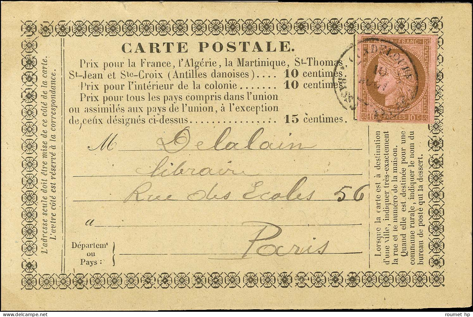 Càd GUADELOUPE / BASSE-TERRE / CG N° 18 Sur Carte Précurseur Pour Paris. - TB / SUP. - R. - Poste Maritime