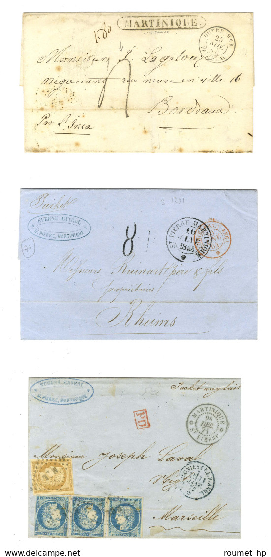 Lot De 3 Lettres De La Martinique. - TB. - Posta Marittima