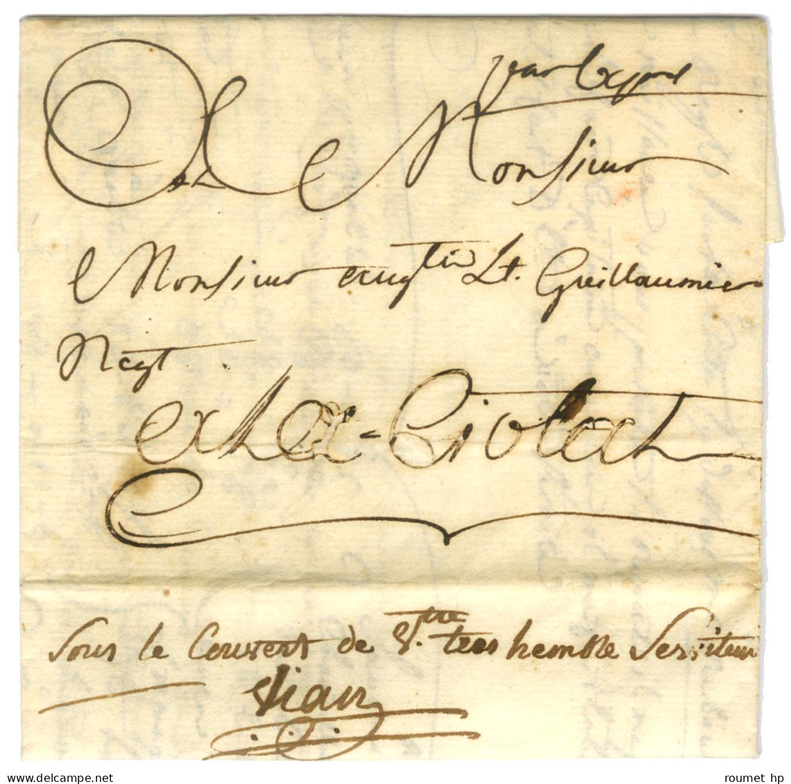 Lettre Avec Texte Daté Du Cap Le 4 Août 1778 Pour La Ciotat. Au Recto, Mention Manuscrite '' Par Express ''. Au Verso, M - Marques D'entrées