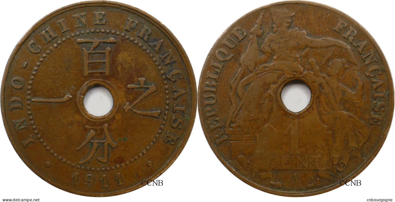 Indochine - Colonie Française - 1 Centime 1911 A - TB+/VF35 - Mon6057 - Indochine