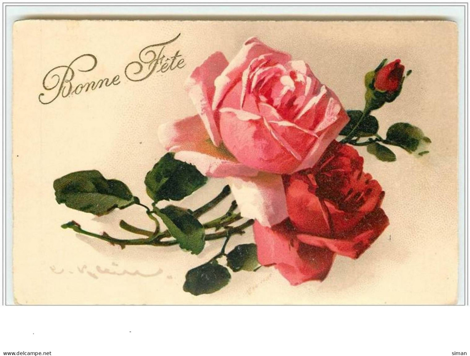 N°2361 - Catharina Klein - Bonne Fête - Roses - Klein, Catharina