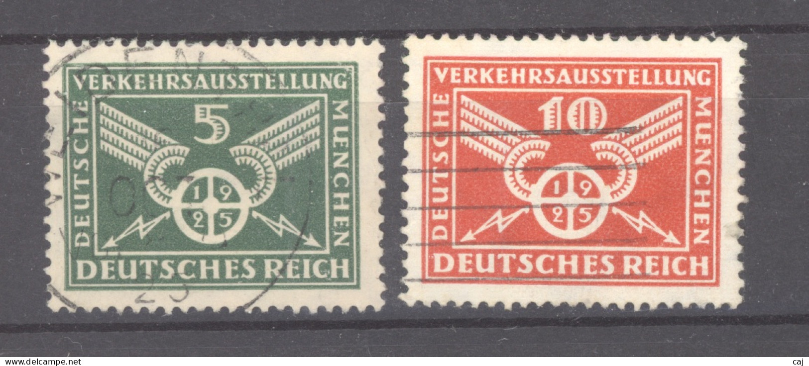 Allemagne  -  Reich  :  Mi  370y-71y  (o)  Liegend - Oblitérés