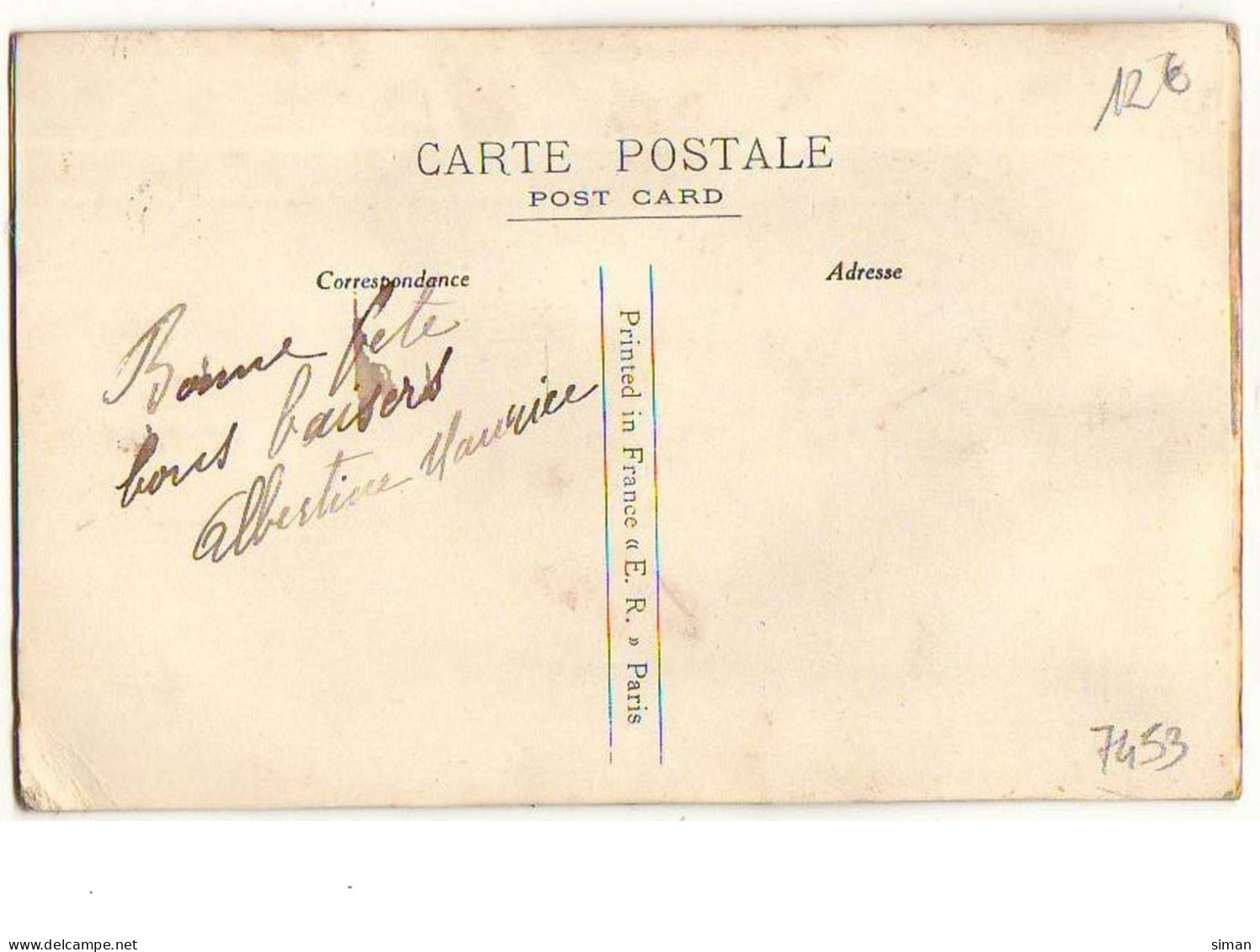 N°7453 - Carte Brodée Avec Rabat - Papillon Jaune - Bestickt