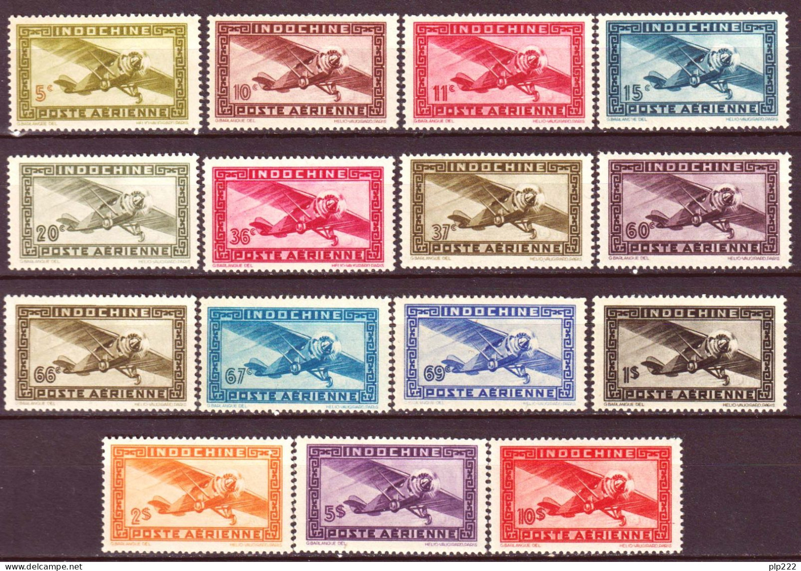 Indocina 1942 Y.T.24/38 **/MNH VF/F - Ungebraucht