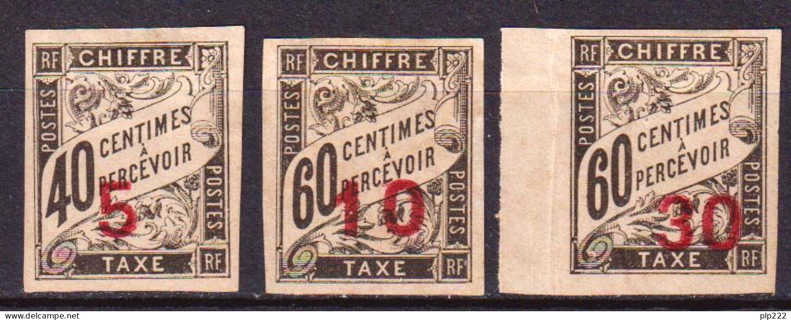 Indocina 1905 Segnatasse Y.T.2/4 (*)/MNG VF/F - Neufs