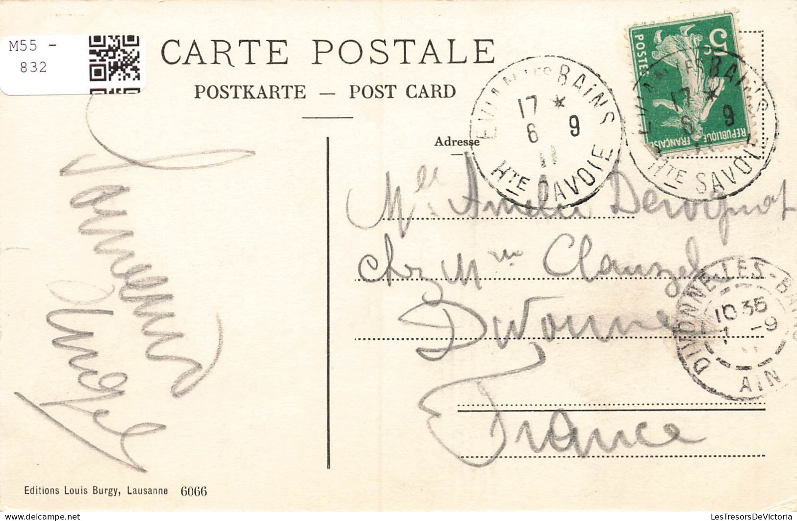 SUISSE - Glion - Hôtel Champ Fleury Et Caux - Vue Générale - Animé - Carte Postale Ancienne - Ilanz/Glion