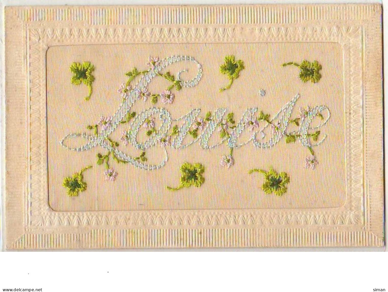 N°6306 - Carte Brodée - Prénom : Louise - Bordados