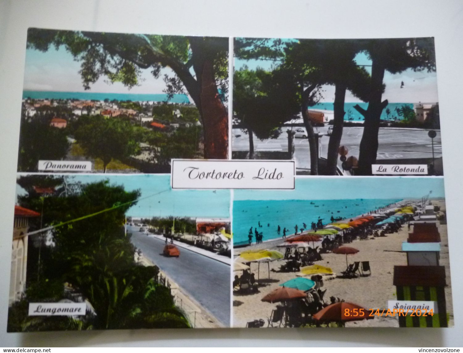 Cartolina "TORTORETO LIDO Vedutine Ediz. Bar Pensione La Sirenetta - Tortoreto - Trapani