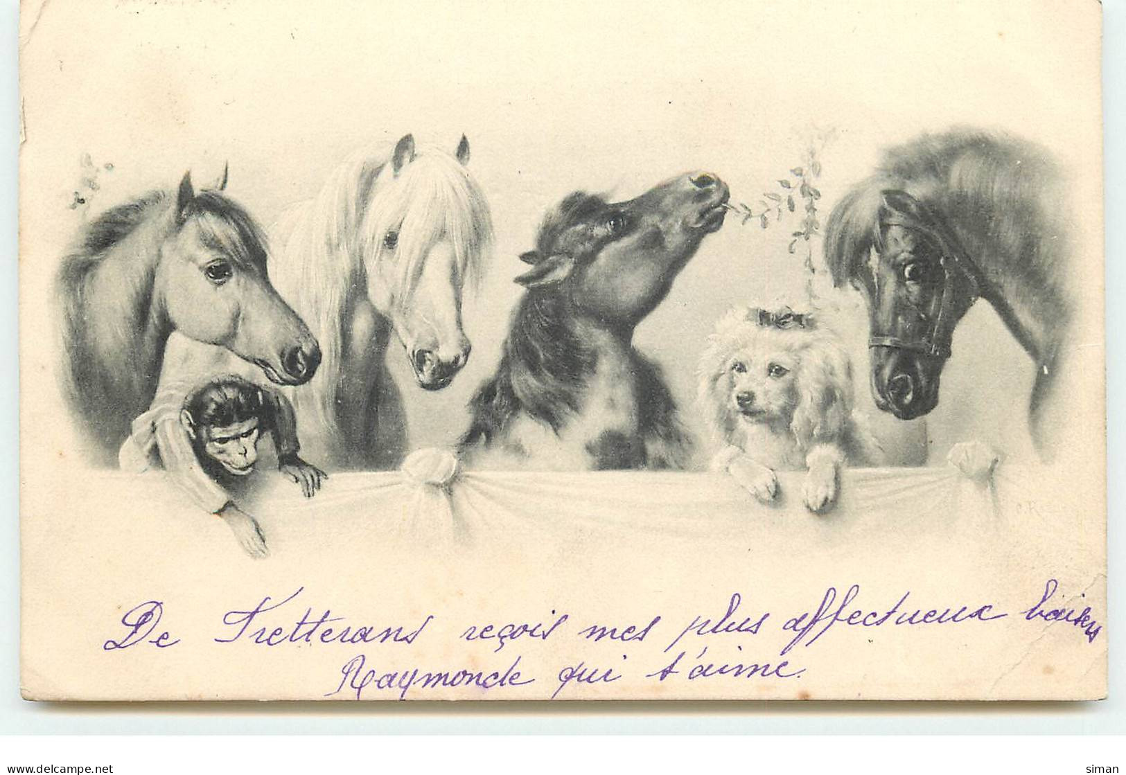 N°17210 - MM Vienne N°158 - Quatre Chevaux, Un Singe Et Un Caniche - Vienne