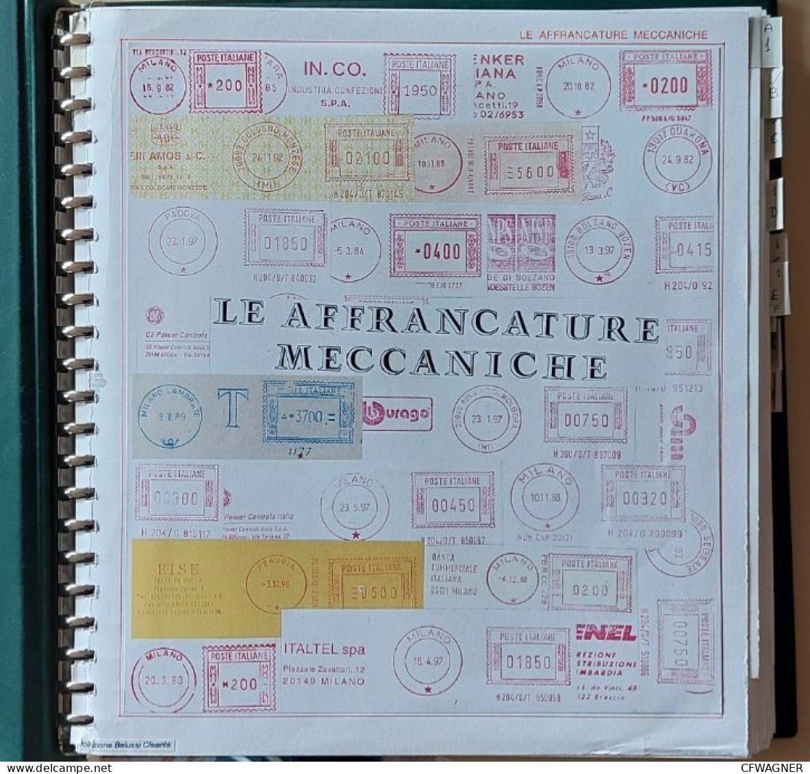 EMA Meter Freistempel Collection In Binder (+Schuber): ITALIA By BUSINESS SECTOR Diversi > 30 Pages) - Collections (with Albums)