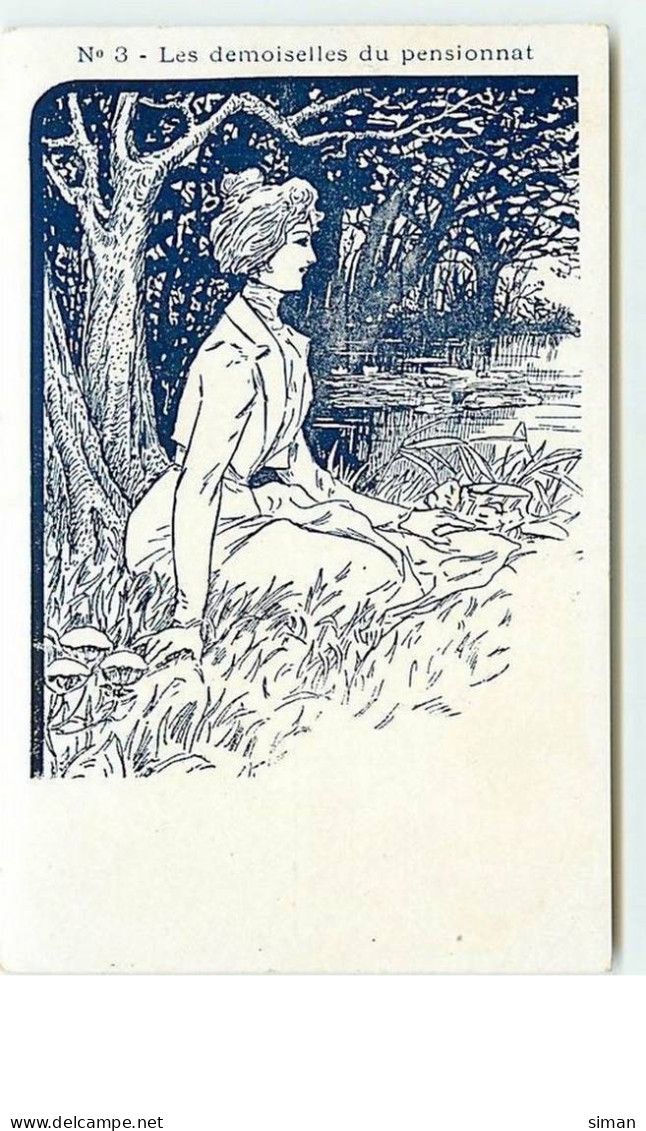 N°11571 - Carte Illustrateur - Style Raphaël Kirchner - N°3 Les Demoiselles Du Pensionnat - 1900-1949