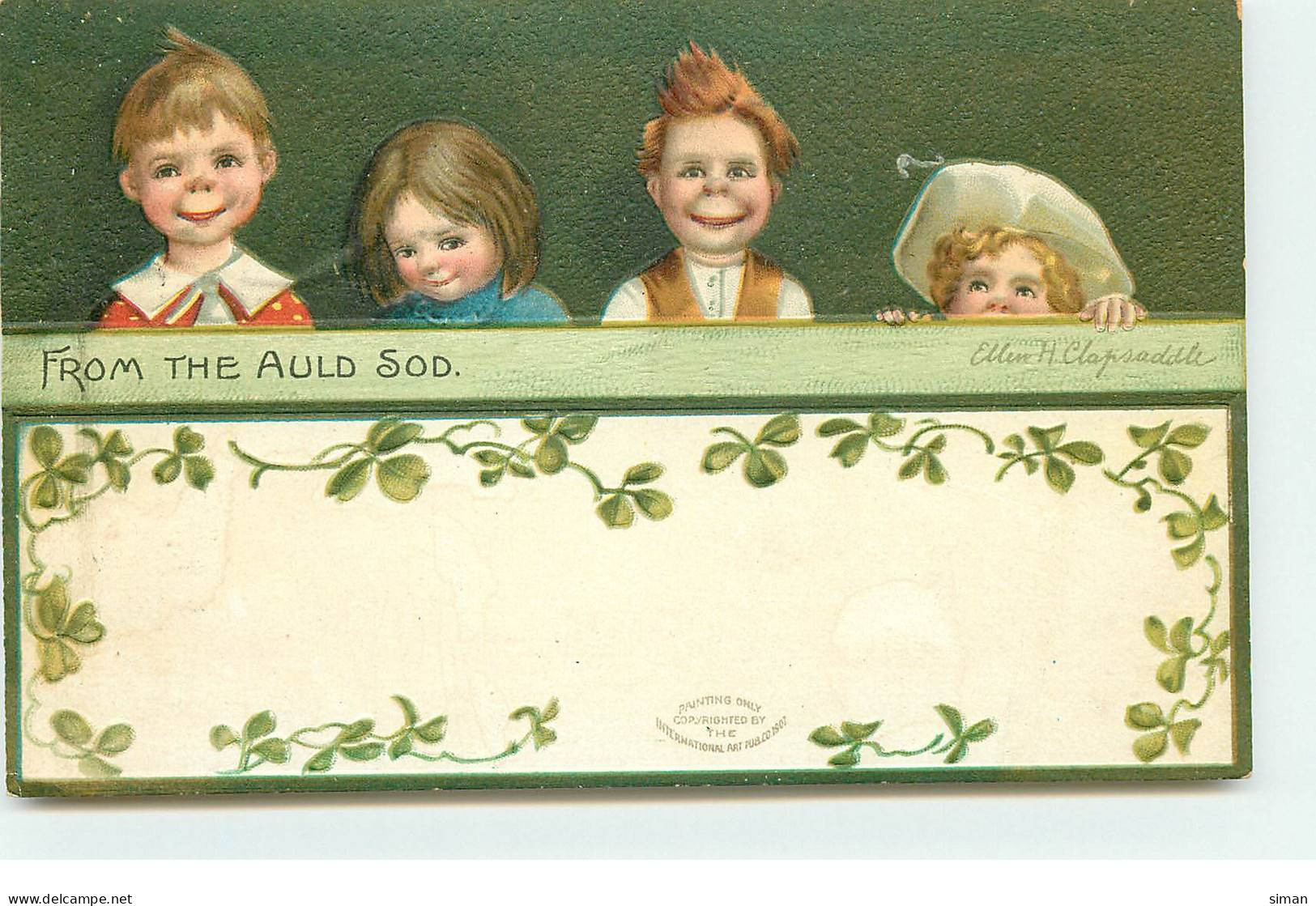 N°17222 - Carte Gaufrée - Clapsaddle - From The Auld Sod - Enfants - Autres & Non Classés