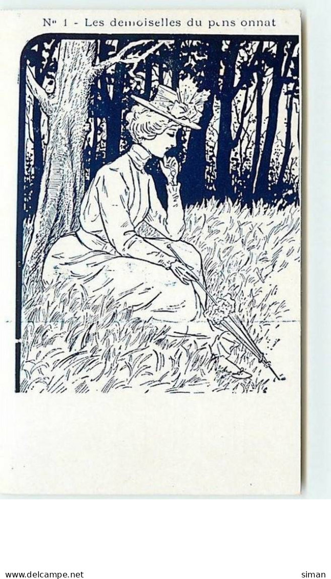 N°11573 - Carte Illustrateur - Style Raphaël Kirchner - N°1 Les Demoiselles Du Pensionnat - 1900-1949