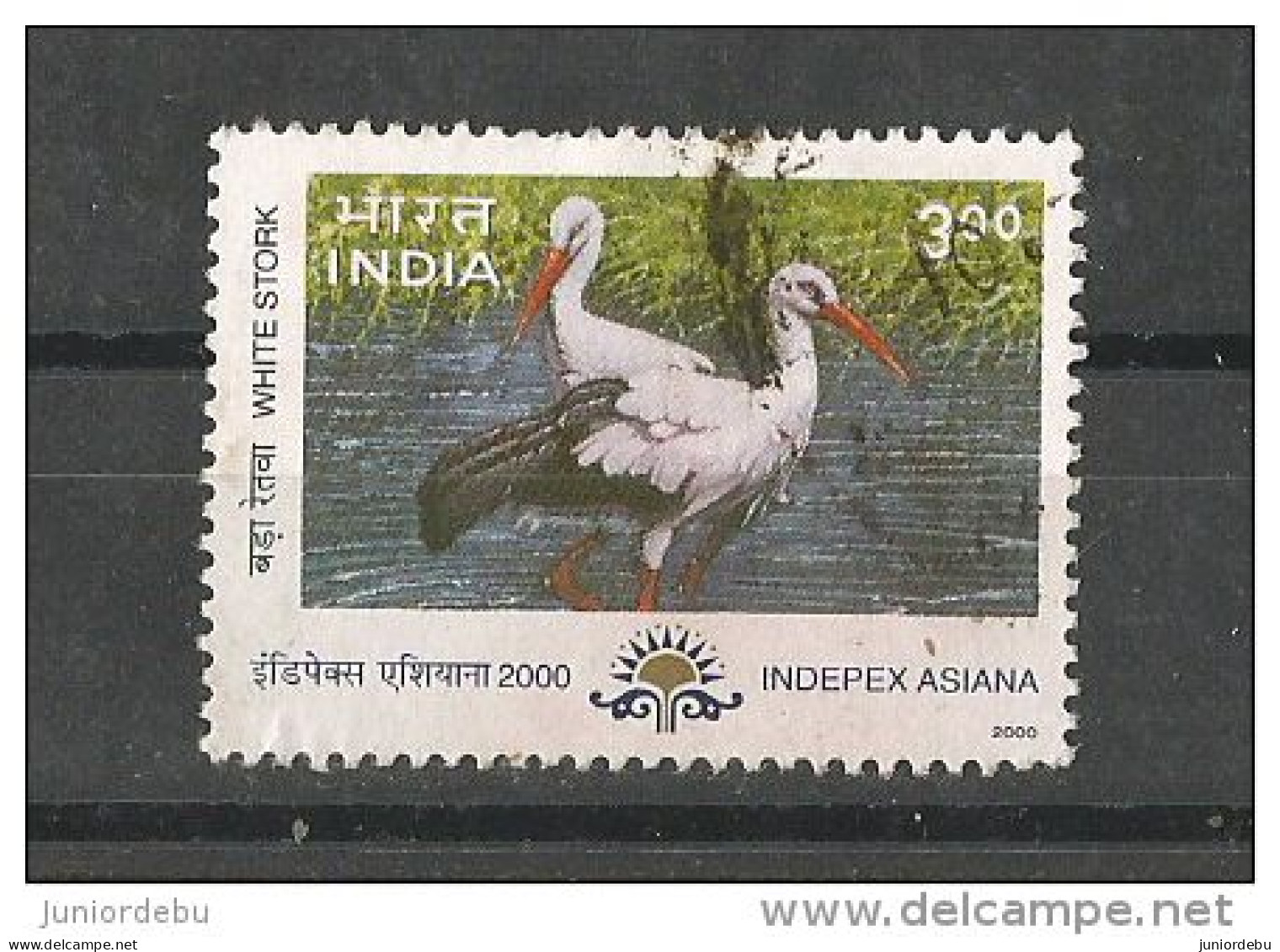 India - 2000 - Bird - ( White Stork  ) - USED.( OL 25/12/2013) - Used Stamps