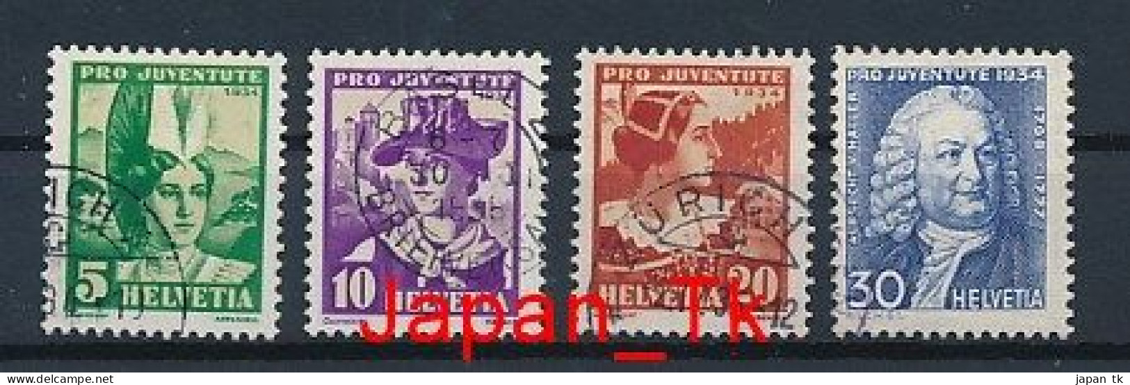 SCHWEIZ Mi. Nr. 281-284 „Pro Juventute“: Frauentrachten - Siehe Scan - Used - Used Stamps