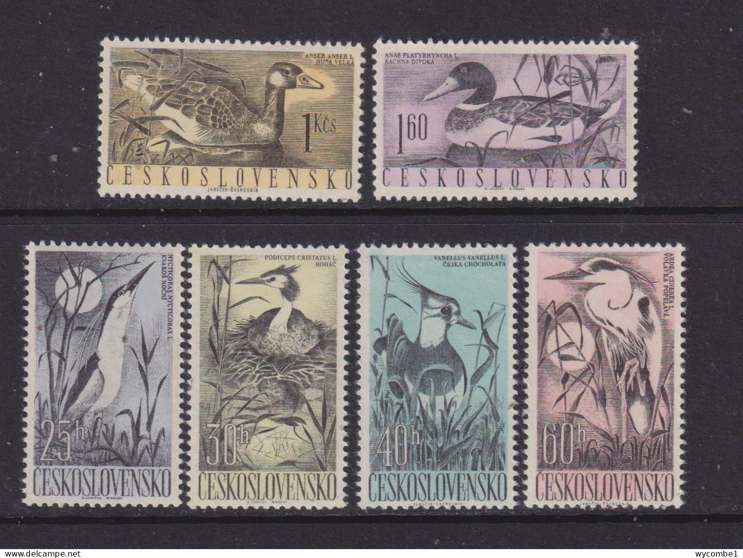 CZECHOSLOVAKIA  - 1960 Water Birds Set Never Hinged Mint - Nuovi