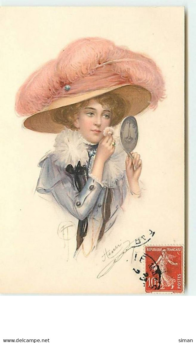 N°7438 - MM Vienne N°479 - Femme Avec Chapeau Se Repoudrant - Autres & Non Classés