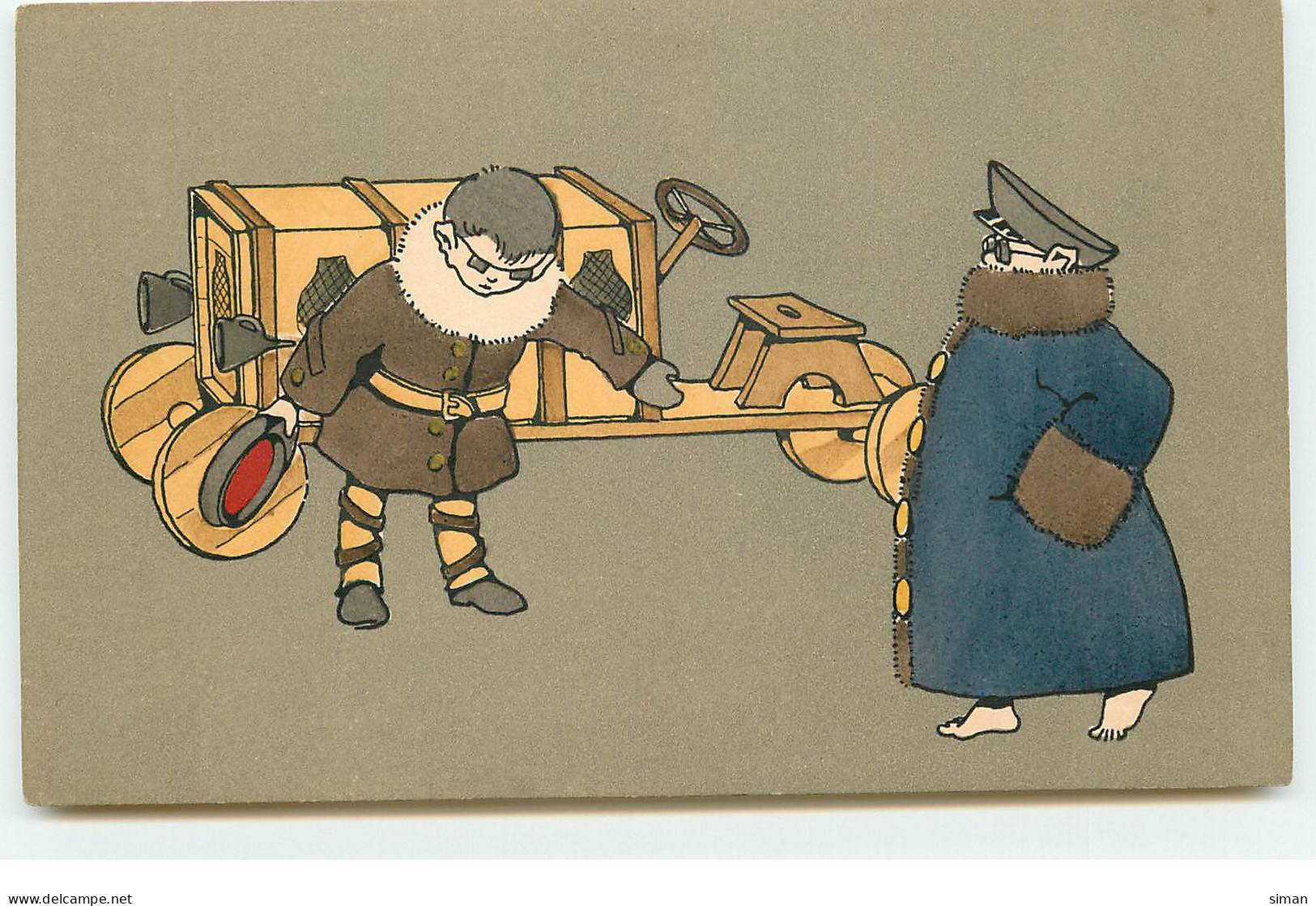 N°17200 - MM Vienne N°437 - Enfants Montant Dans Une Voiture En Bois - Sport Automobile - Vienne