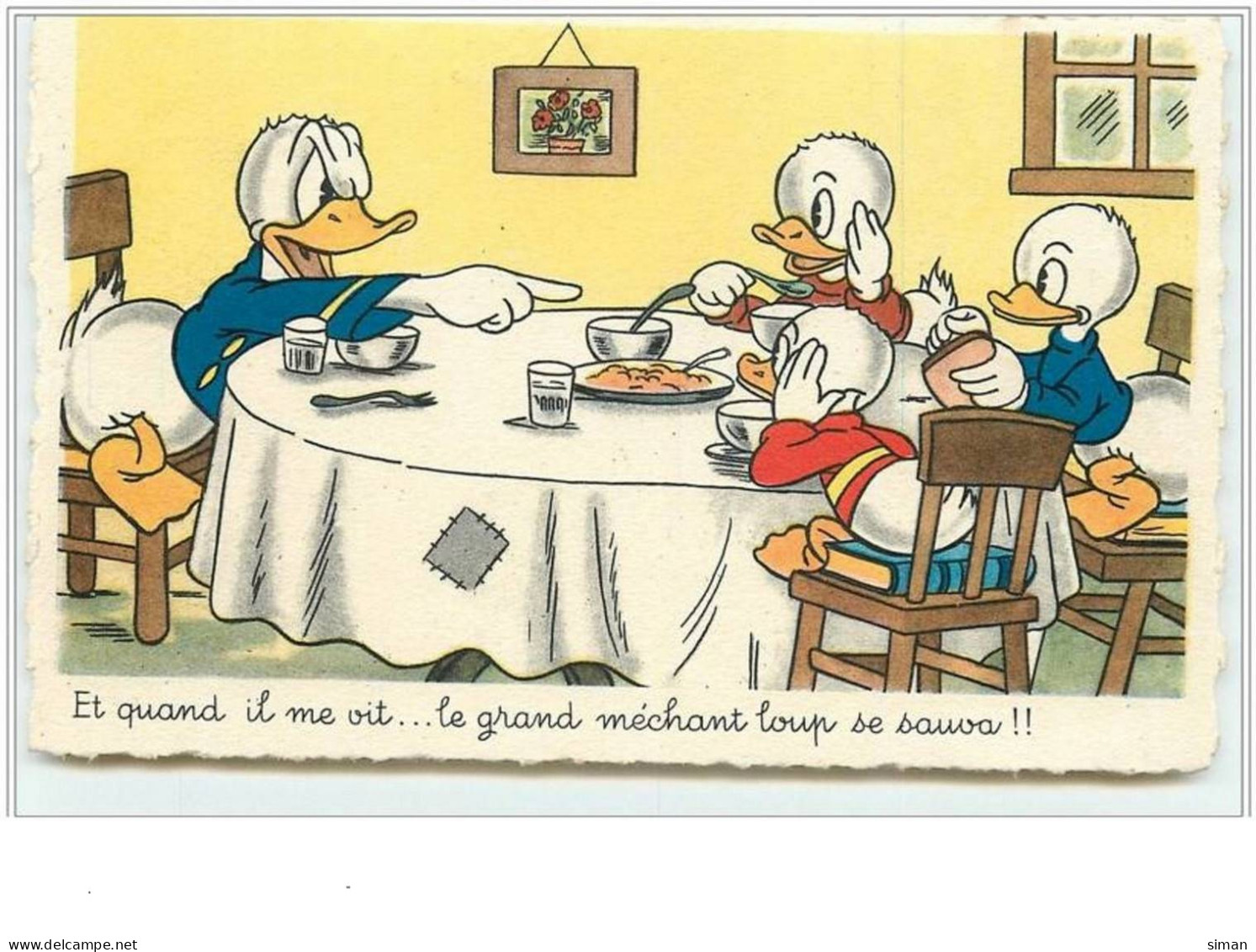 N°2817 - Disney  - Donald, Fifi, Riri Et Loulou - Et Quand Il Me Vit...le Grand Méchant Loup Se Sauva. - Otros & Sin Clasificación