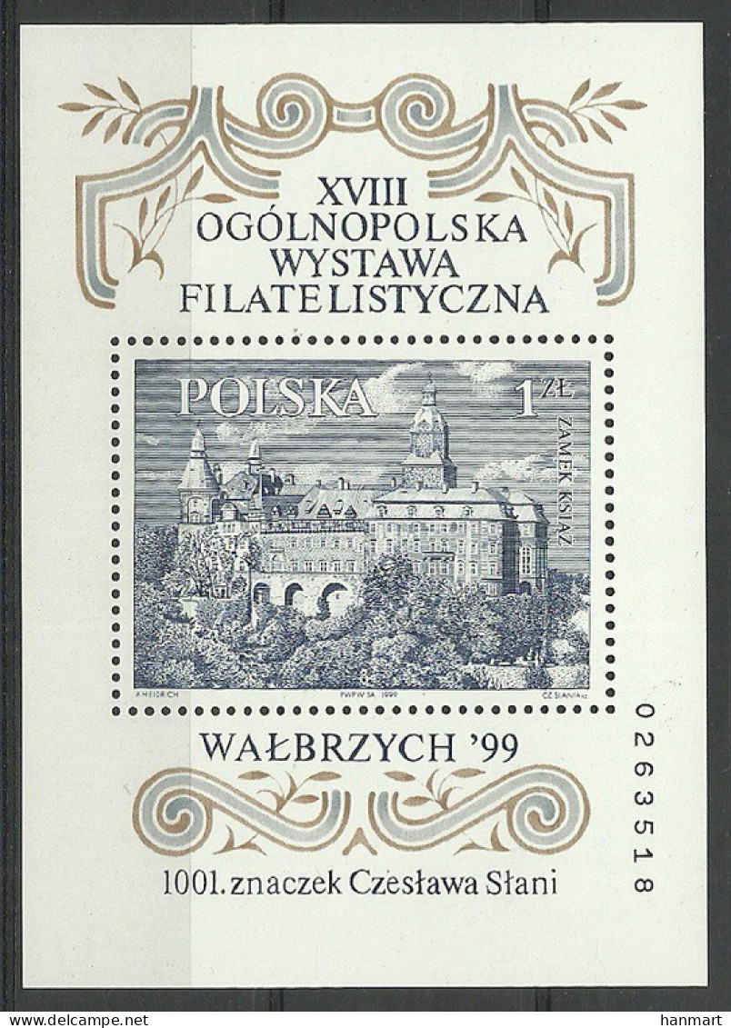 Poland 1999 Mi Block 136 Fi Block 166B MNH  (ZE4 PLDbl136) - Castelli