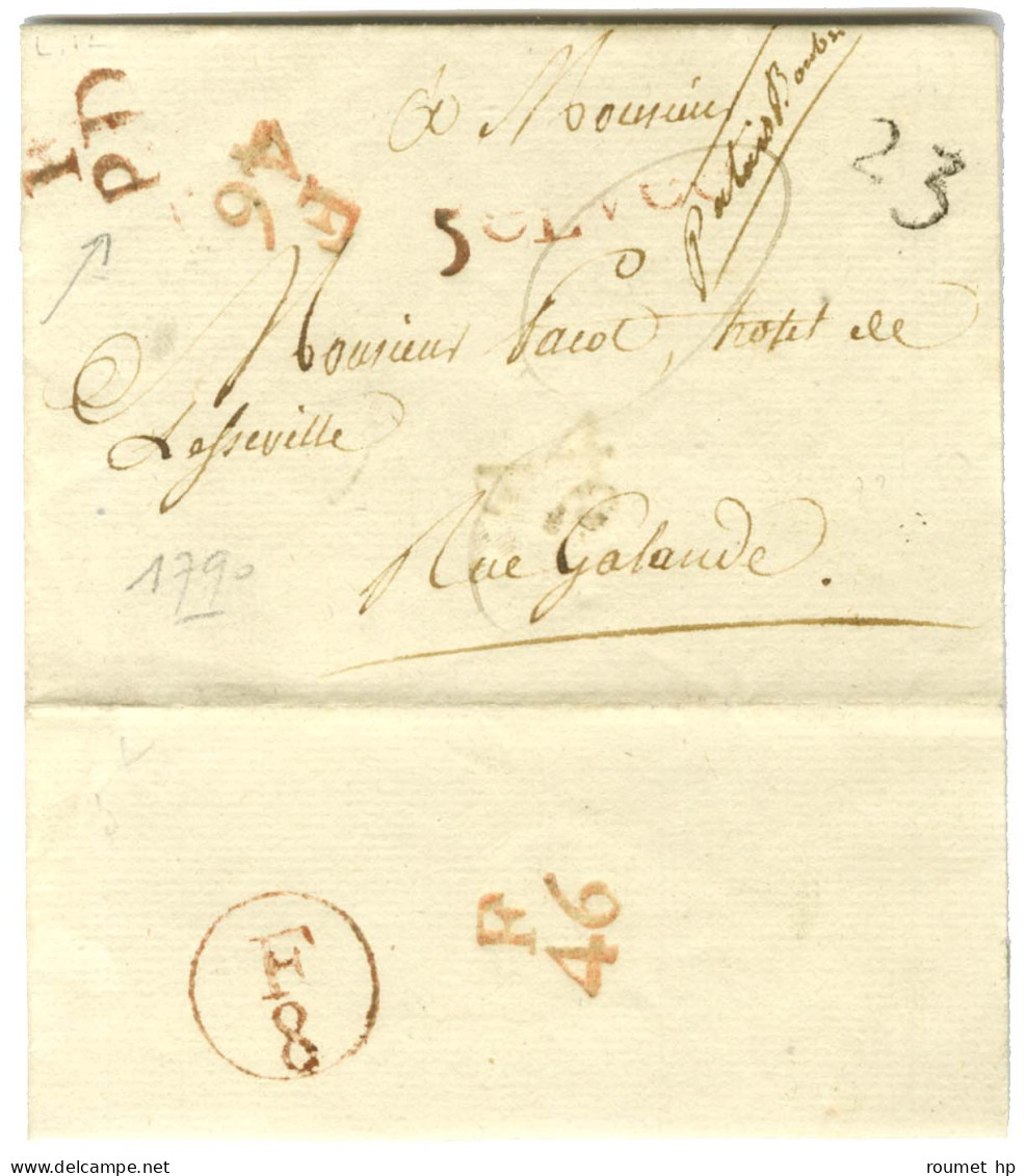 Lettre En Port Dû Avec Texte Daté 1790 Remise Au Boitier F / 46 Pour Paris. - TB. - Andere & Zonder Classificatie