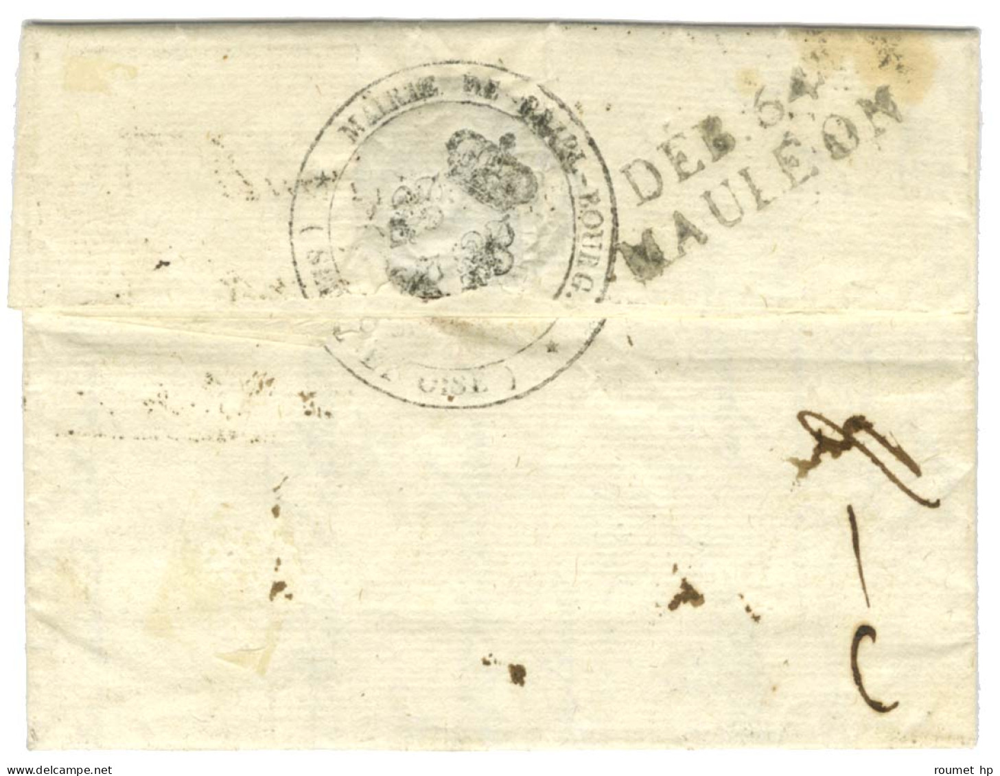 DEB. 64 / MAULEON Sur Lettre Avec Texte Daté De Triel Le 15 Février 1817. - TB / SUP. - R. - Autres & Non Classés