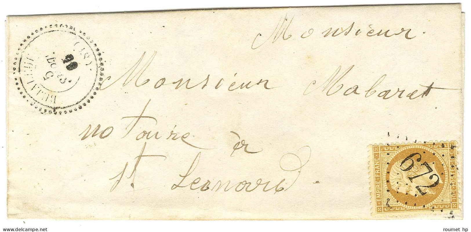 GC 672 / N° 21 Càd T 22 BUJALEUF (81) Sur Lettre Locale Pour Saint Léonard. 1865. - TB / SUP. - Other & Unclassified