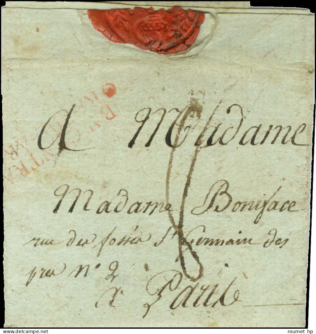 Bau CENTRAL / GRANDE-ARMÉE Rouge Sur Lettre Avec Très Bon Texte Daté De Moscou Le 18 Septembre 1812 Pour Paris. - TB. -  - Marques D'armée (avant 1900)