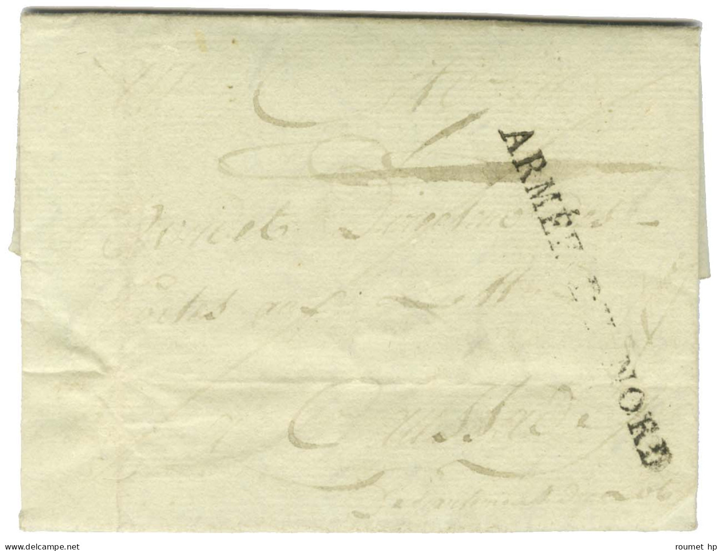 ARMEE DU NORD Sur Lettre Avec Texte Et En-tête De L'armée Des Ardennes Le 26 Mars 1793. - TB. - Marques D'armée (avant 1900)