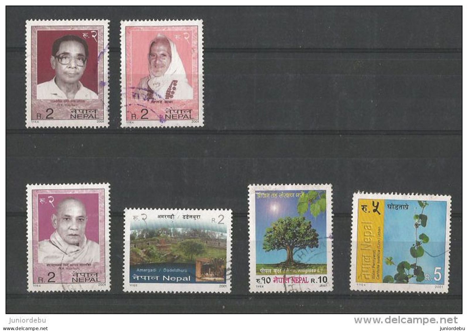 Nepal - 2001 - 6 Different Stamps - USED. ( Condition As Per Scan ) ( OL 20/11/2013) - Népal