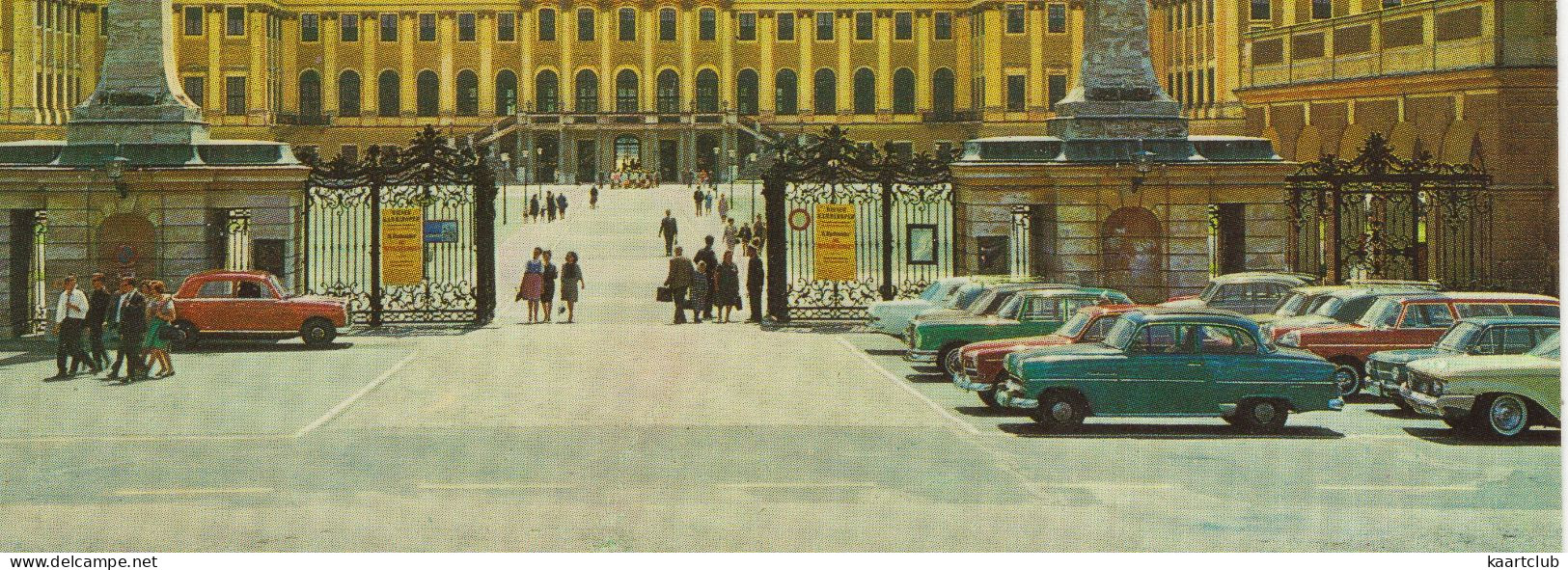 Wien - Schönbrunn: OPEL OLYMPIA REKORD, REKORD P2 CARaVAN, NSU PRINZ IV, MERCEDES PONTON, UNIVERSAL, BUS - (Austria) - PKW