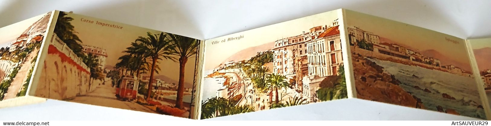 DEPLIANT TOURISTIQUE SAN REMO ITALIE 1929 7,5x4,5 Cm  Editions BRUMER &CIE COME 10 VUES - Dépliants Touristiques