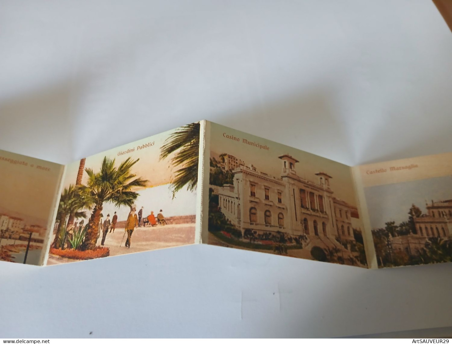 DEPLIANT TOURISTIQUE SAN REMO ITALIE 1929 7,5x4,5 Cm  Editions BRUMER &CIE COME 10 VUES - Dépliants Touristiques