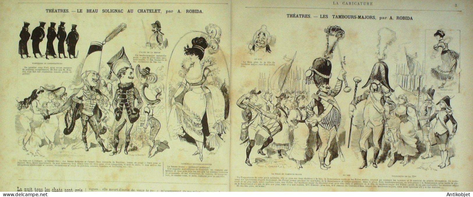 La Caricature 1880 N°  5 Le Choix D'un Costume Draner Robida Trick Negro Kendall - Magazines - Before 1900