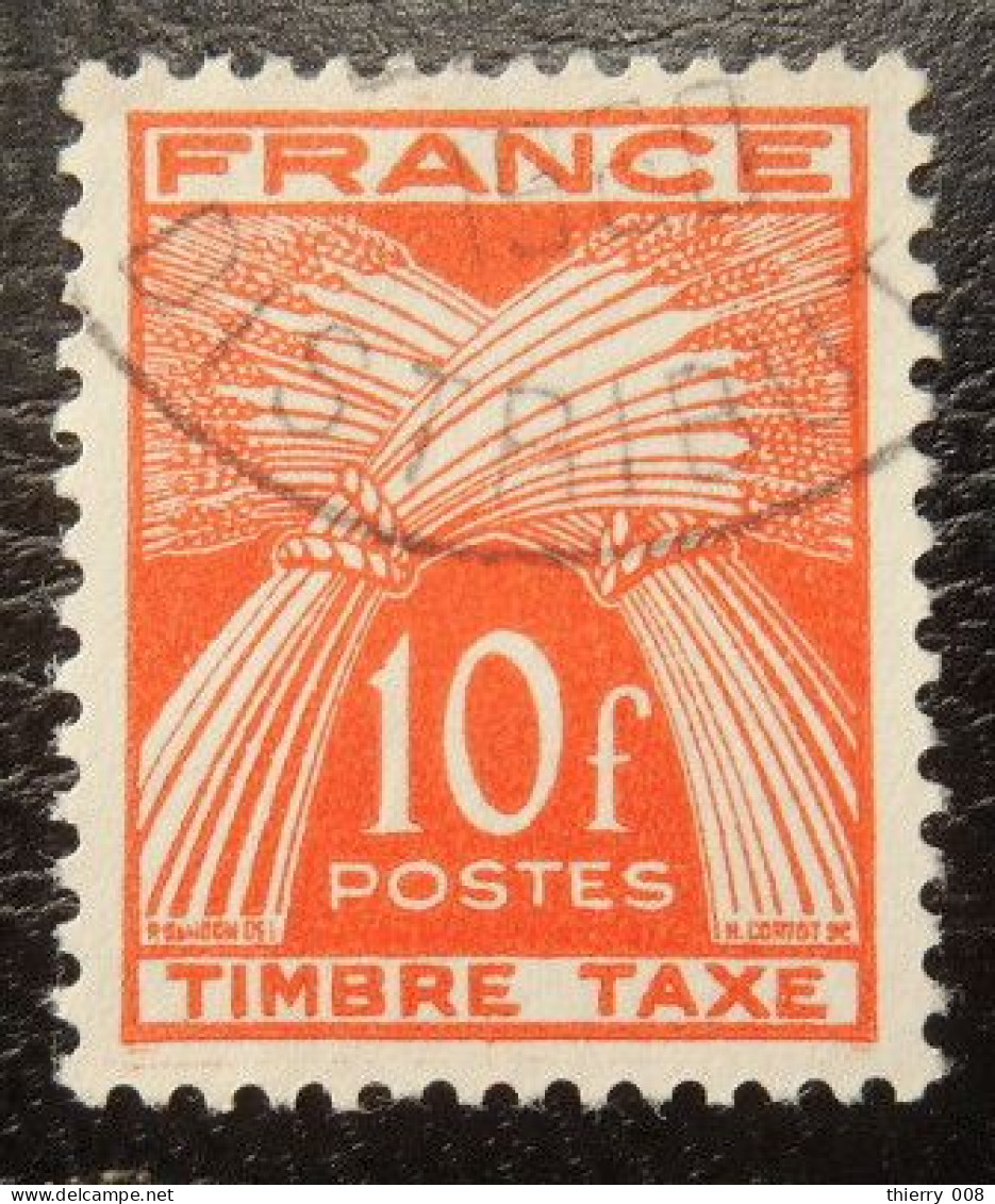 France Timbre  Taxe  86  Type Gerbes  10f  Rouge Orange - 1859-1959 Usados