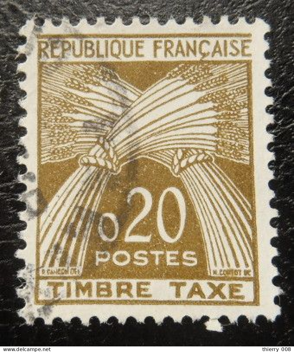 France Timbre  Taxe  92  Type Gerbes  20c Brun - 1960-.... Used