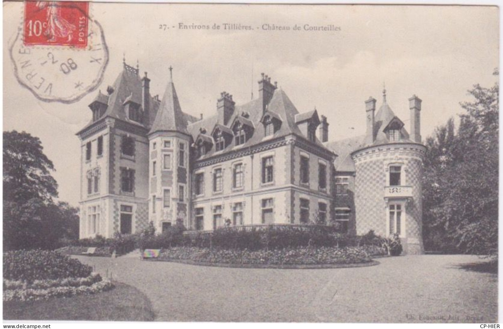 27 - EURE - ENVIRONS DE TILLIERES SUR AVRE - CHATEAU DE COURTEILLES - COURTELLES - Tillières-sur-Avre