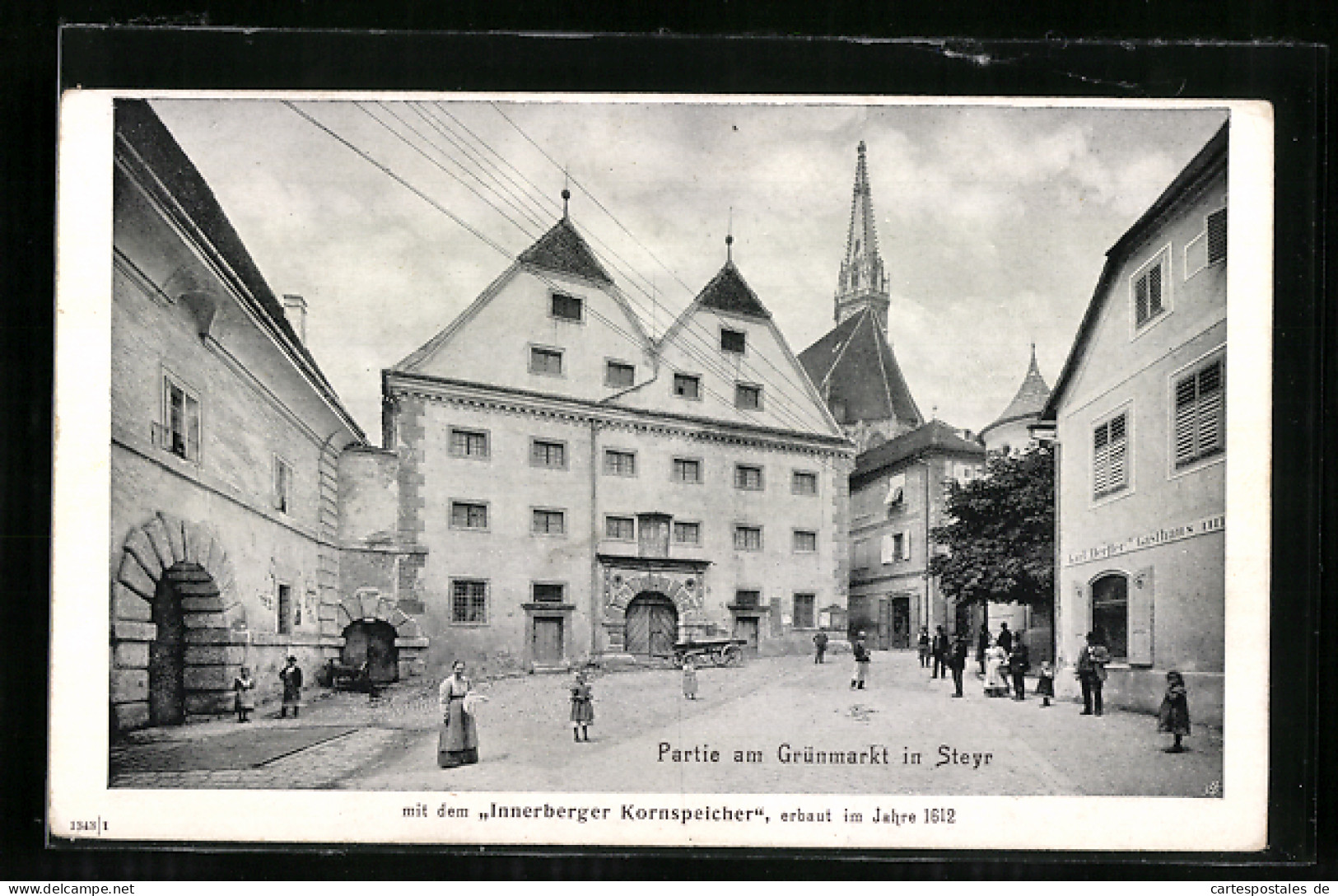 AK Steyr, Partie Am Grünmarkt Und Den Innerberger Kornspeicher  - Sonstige & Ohne Zuordnung