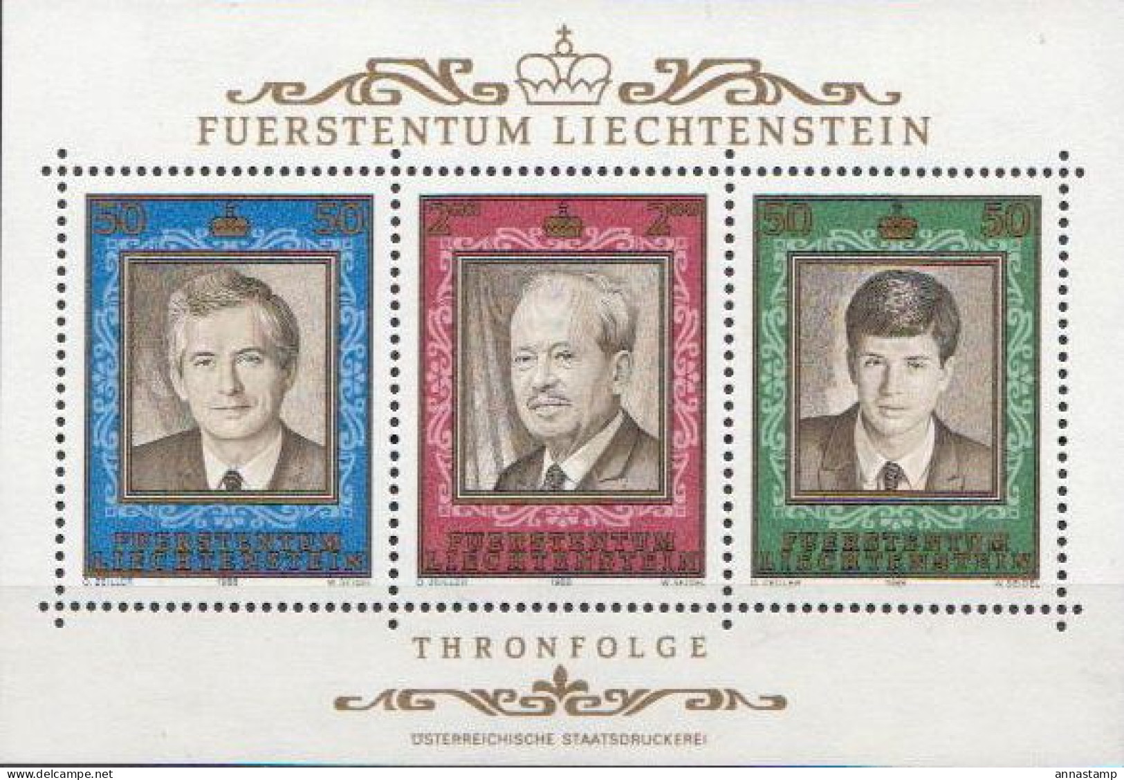 Liechtenstein MNH SS - Familias Reales