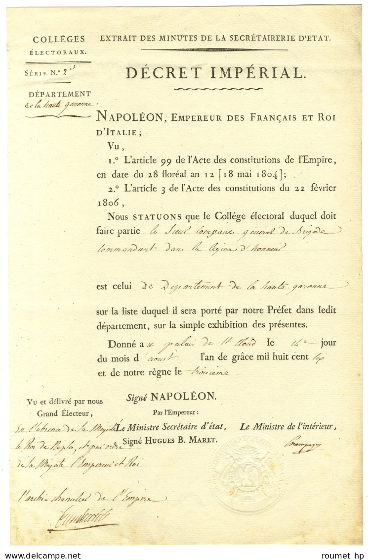 CAMBACÉRÈS Jean Jacques Régis De (1753-1824), Juriste Et Homme Politique. - Altri & Non Classificati