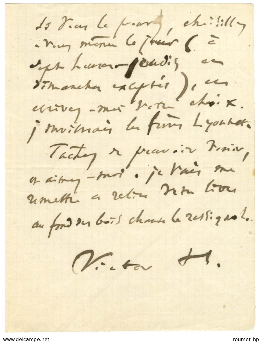 HUGO Victor (1802-1885), écrivain, Homme Politique, De L'Académie Française. - Andere & Zonder Classificatie