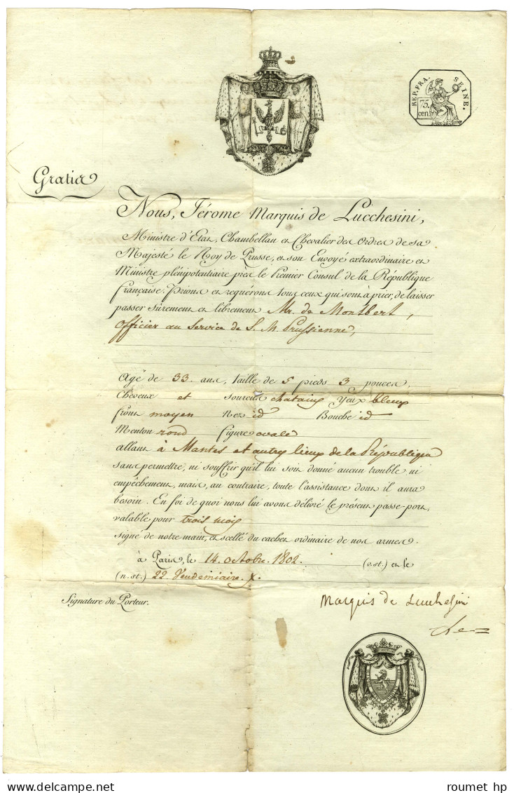 TALLEYRAND-PÉRIGORD Charles Maurice De, Prince De Bénévent (1754-1838), Prélat Et Homme Politique. - Sonstige & Ohne Zuordnung