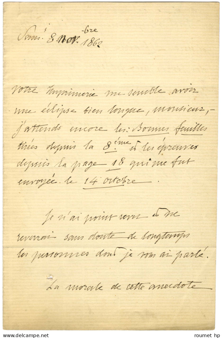 VIGNY Alfred De (1797-1863), Poète. - Sonstige & Ohne Zuordnung