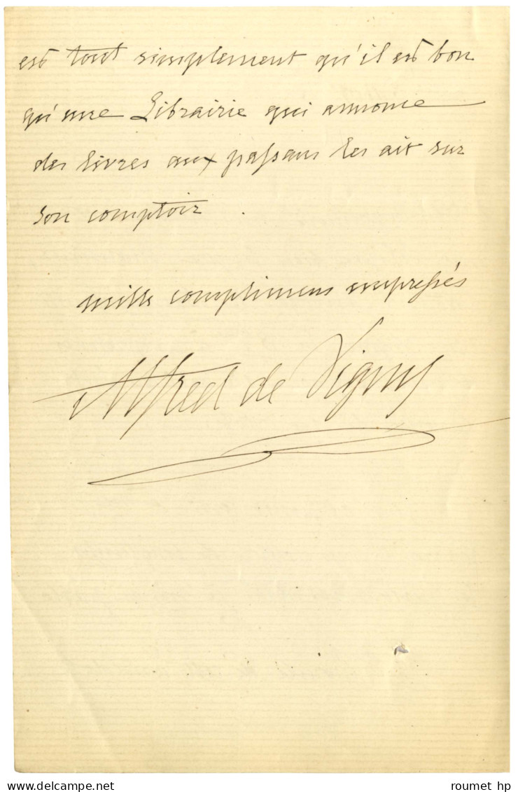 VIGNY Alfred De (1797-1863), Poète. - Autres & Non Classés