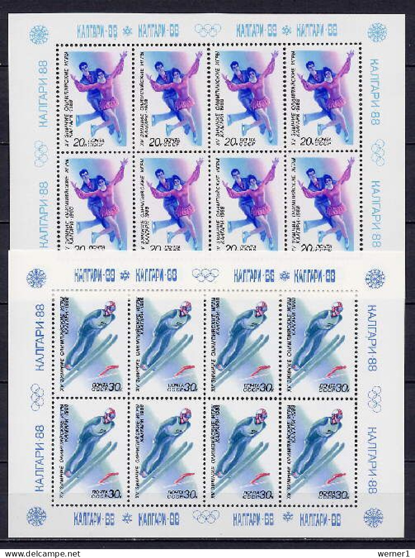 USSR Russia 1988 Olympic Games Calgary Set Of 5 Sheetlets MNH -scarce- - Inverno1988: Calgary