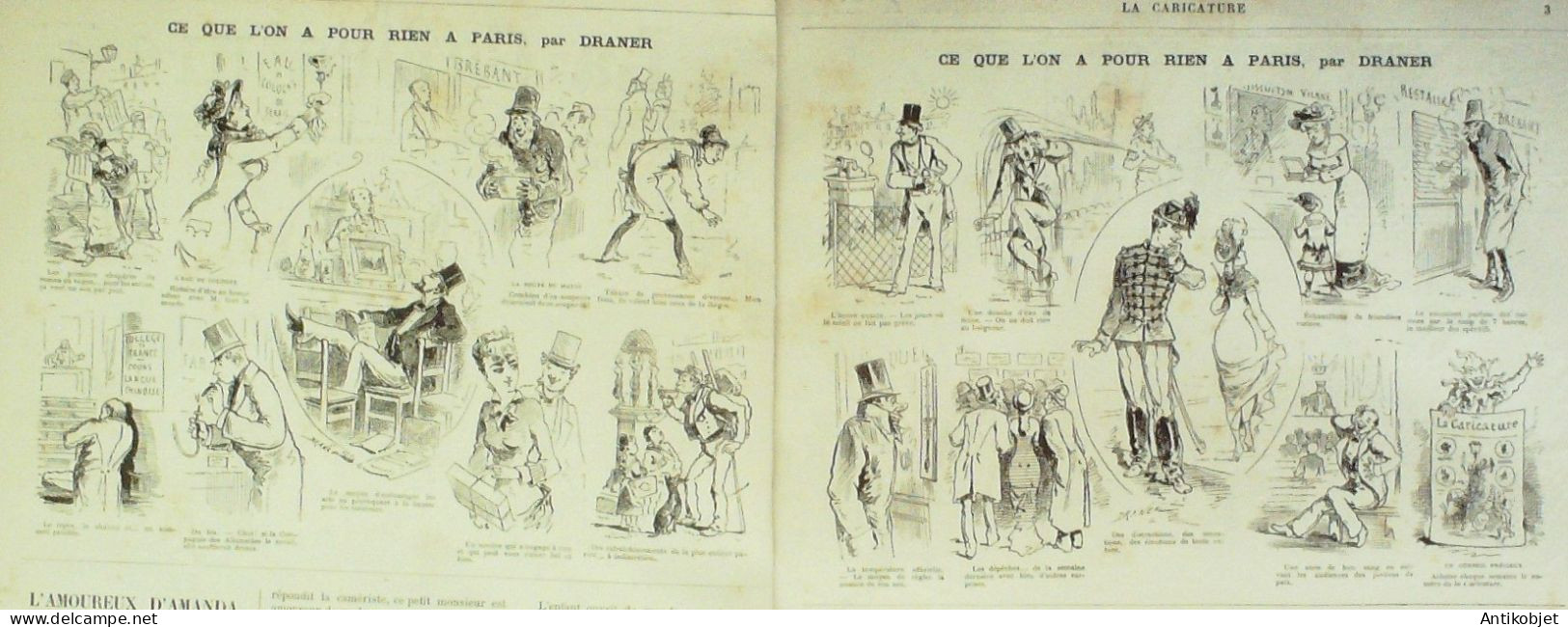 La Caricature 1880 N°  7 Le Nabab De Vaudeville Draner Robida Trick - Magazines - Before 1900