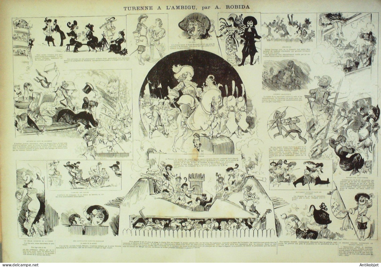 La Caricature 1880 N°  7 Le Nabab De Vaudeville Draner Robida Trick - Magazines - Before 1900