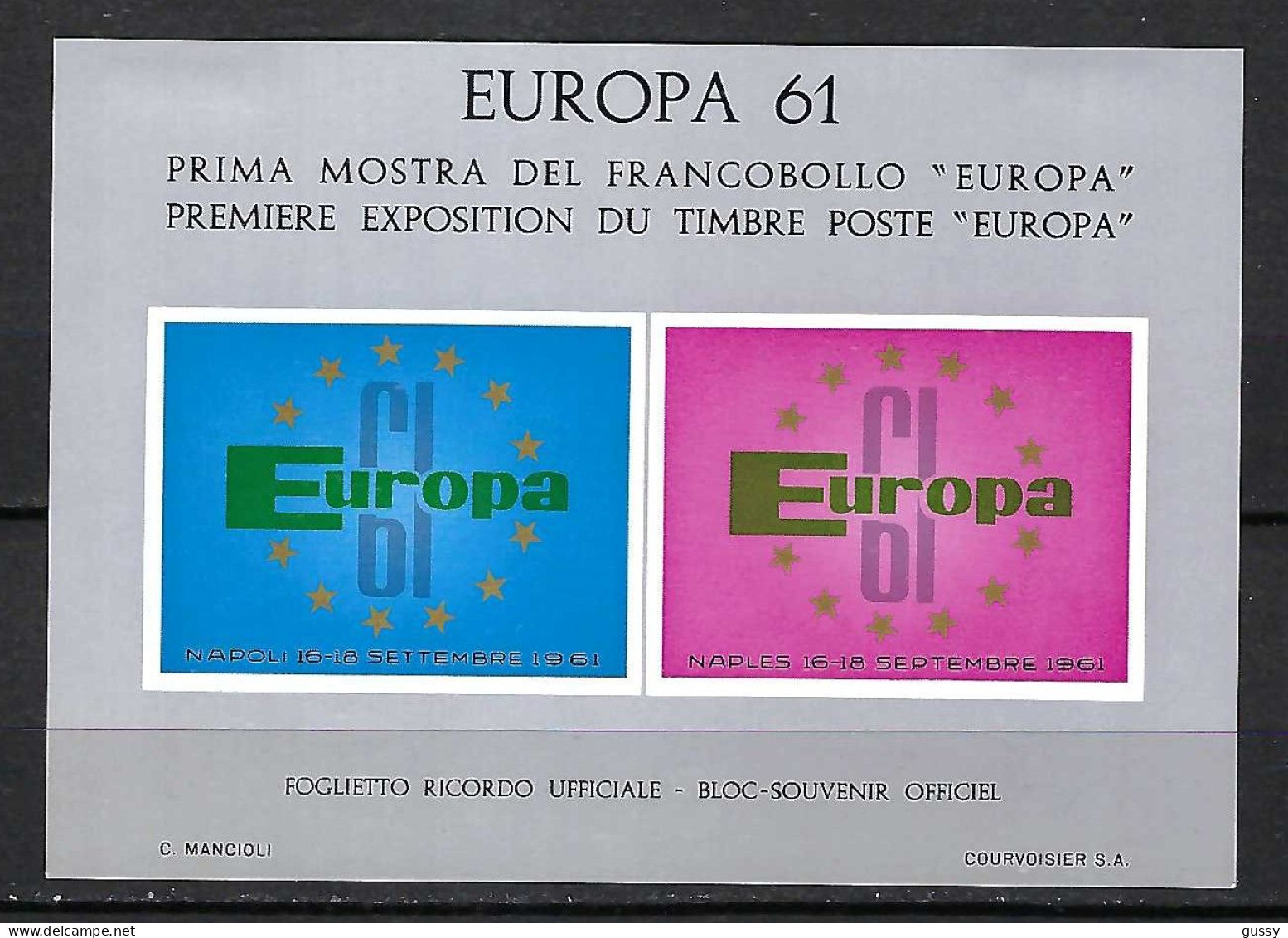 ITALIE Ca. 1961: Bloc-Souvenir Neufs** "EUROPA" - 1961